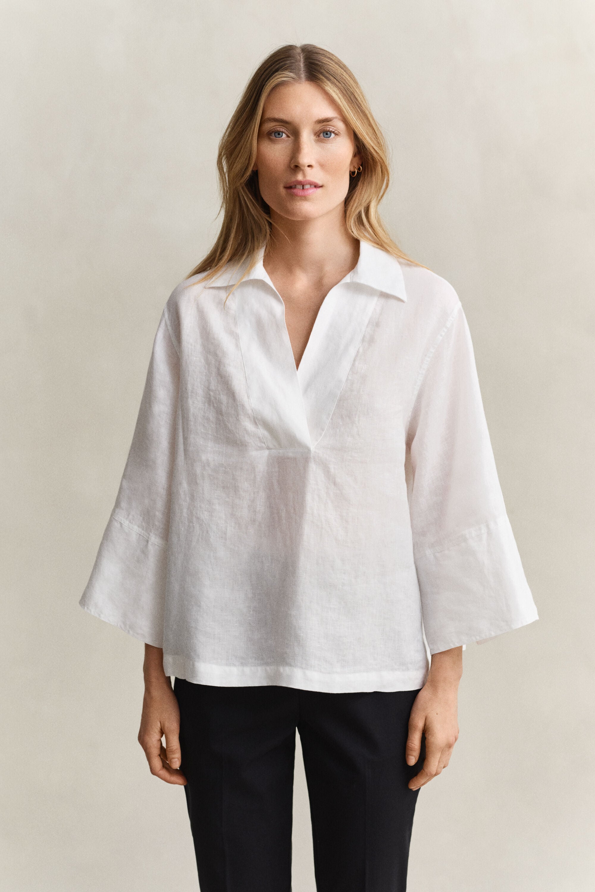 Camisa de lino Popover