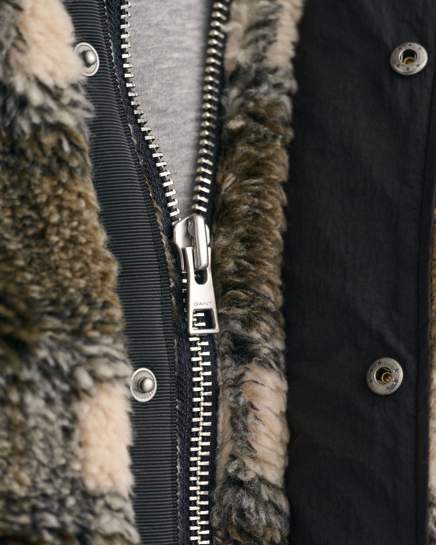 Chaqueta polar a cuadros con cremallera