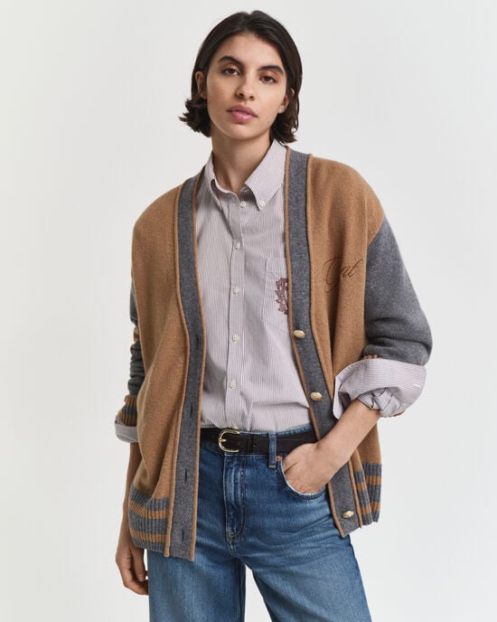 Cárdigan con cuello de pico GANT Varsity