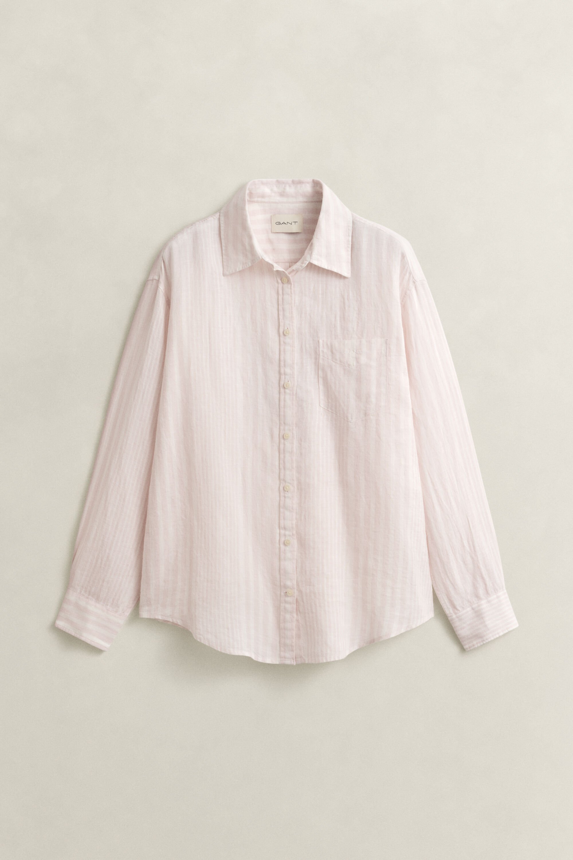 Camisa Relaxed Fit de lino a rayas