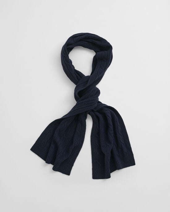 Bufanda de punto de ochos en lana