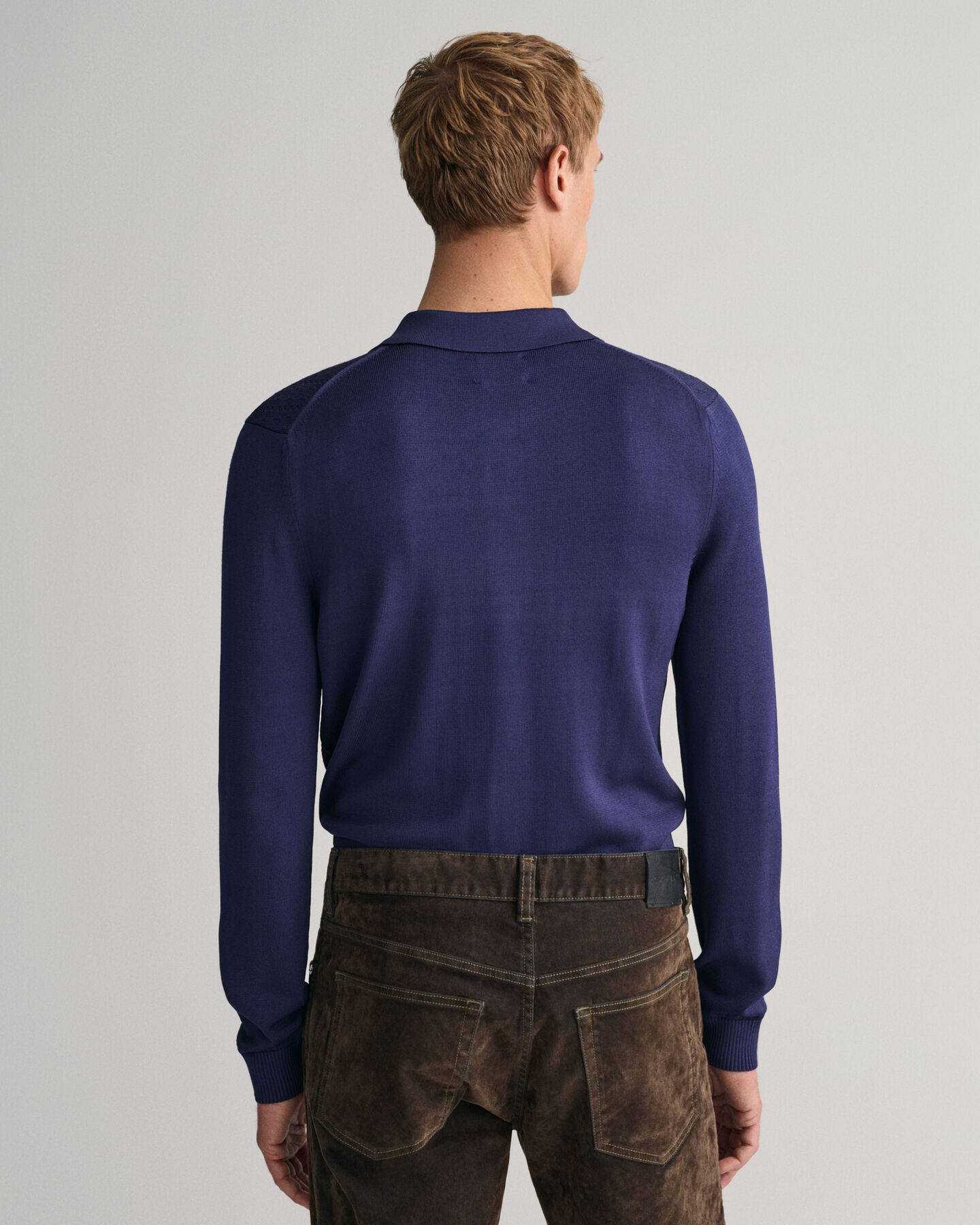 Jersey tipo polo de viscosa Shiny