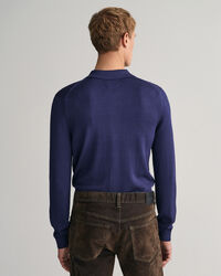 Jersey tipo polo de viscosa Shiny