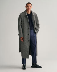 Pantalones con dise&ntilde;o de espiga ajustados en el bajo