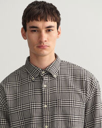 Camisa extragrande de algodón Houndstooth