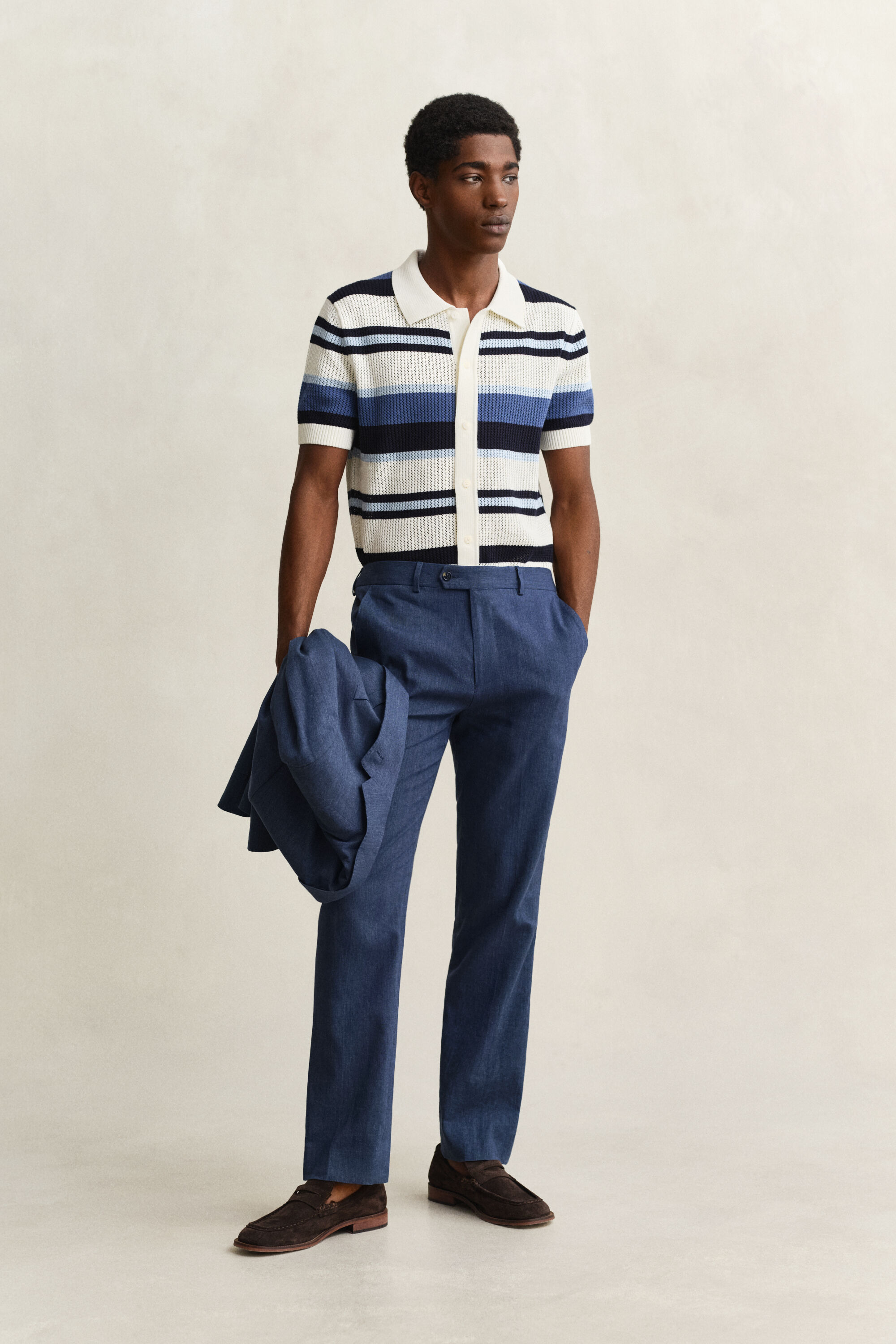 Pantalones de traje de mezcla de lino