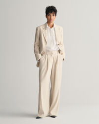 Pantalones de vestir Regular Fit en lino elástico