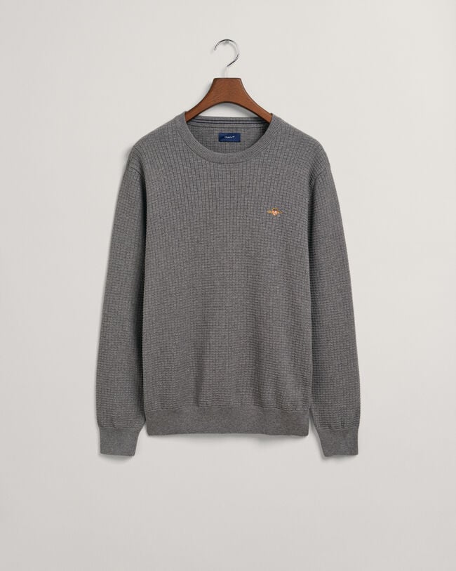 Jersey de cuello redondo y algod&oacute;n Texture