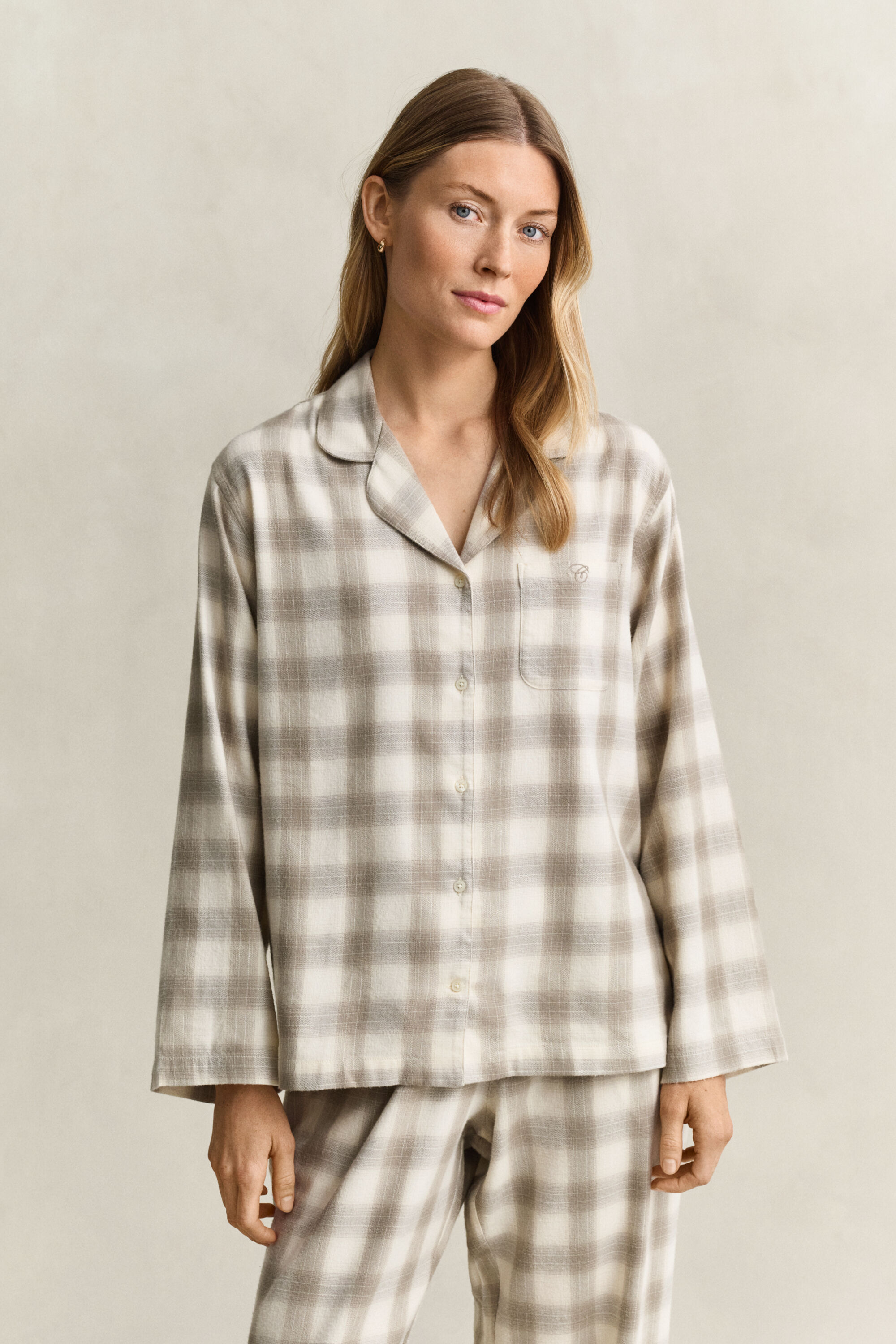 Pijama de franela a cuadros