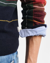 Jersey de cuello redondo a cuadros