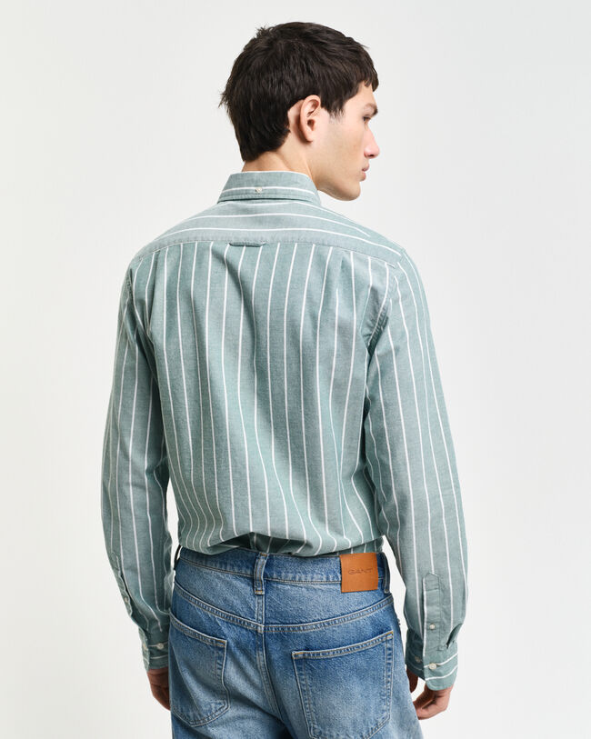 Camisa Oxford Slim Fit el&aacute;stica de rayas