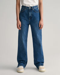 Vaqueros de pernera recta con abertura en el bajo Teen Girls