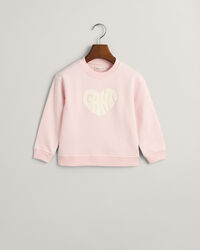 Sudadera de cuello redondo Heart Graphic Girls