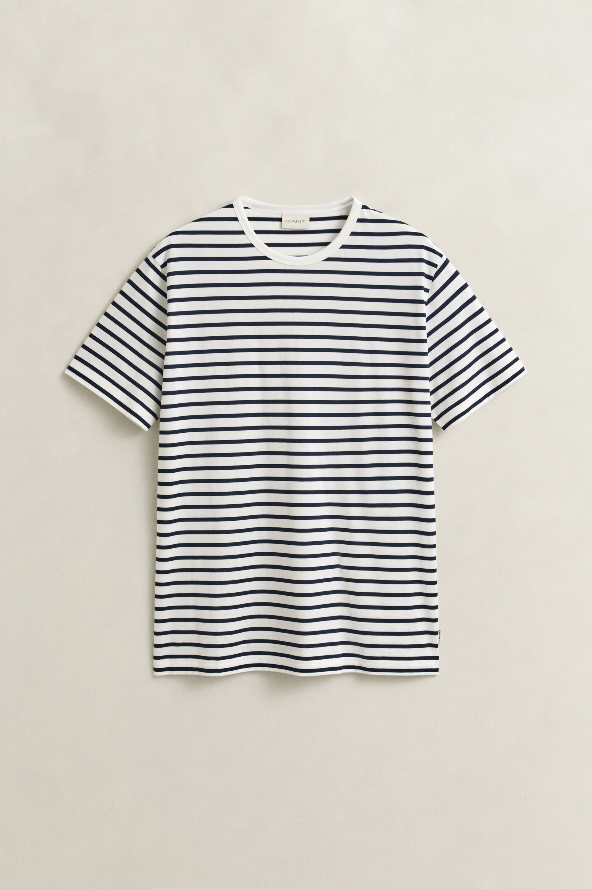 Camiseta de algodón pima con estampado de rayas
