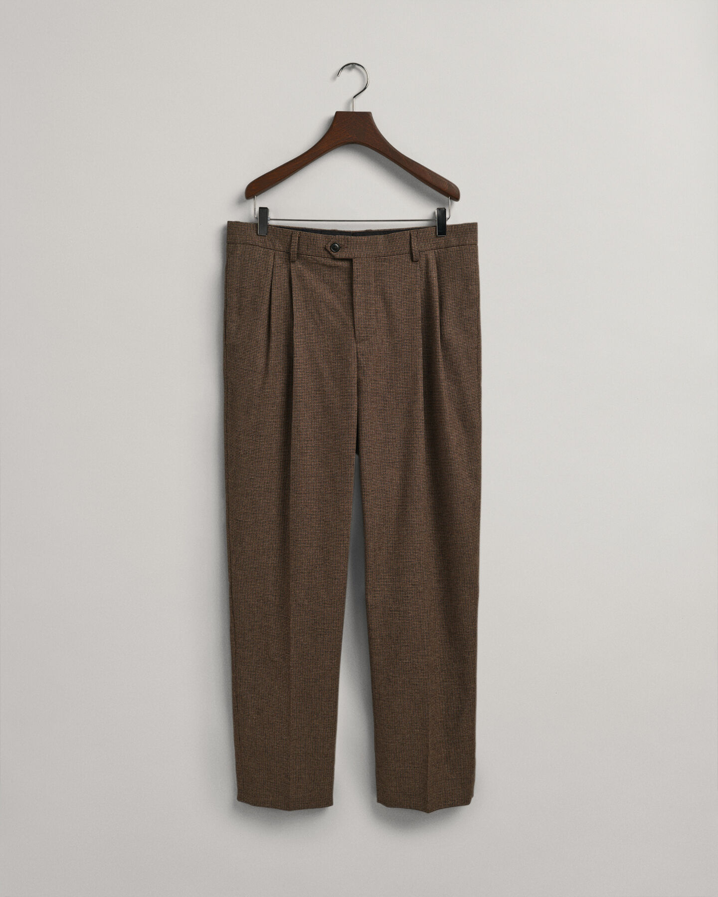 Pantalones de traje con estampado de pata de gallo