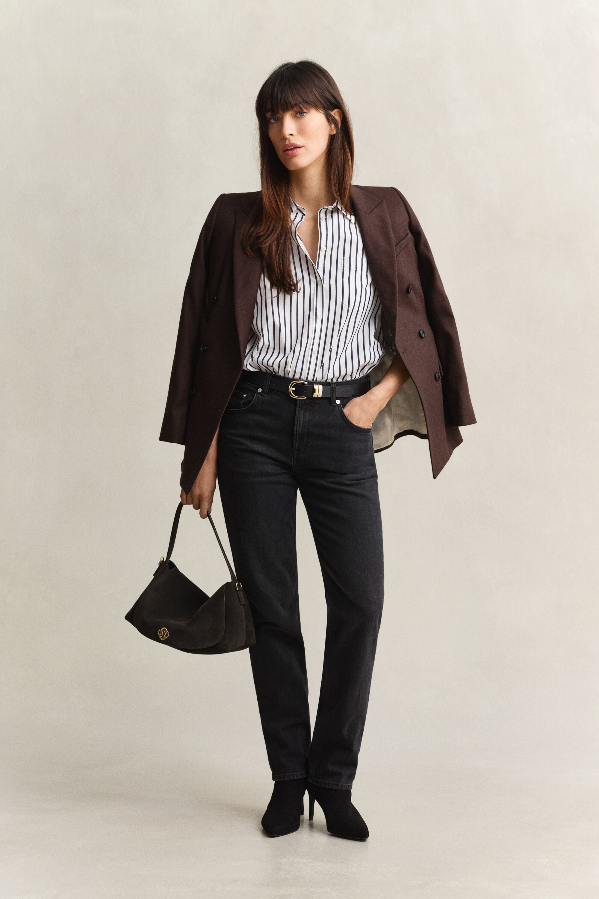 Camisa Relaxed Fit clásica de popelina a rayas