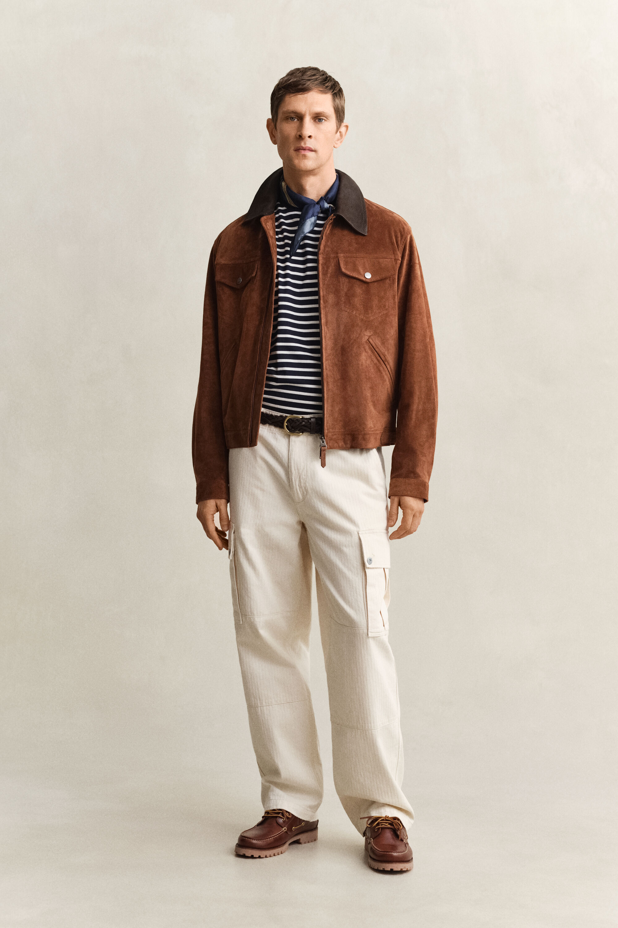 Camiseta de algodón pima con estampado de rayas