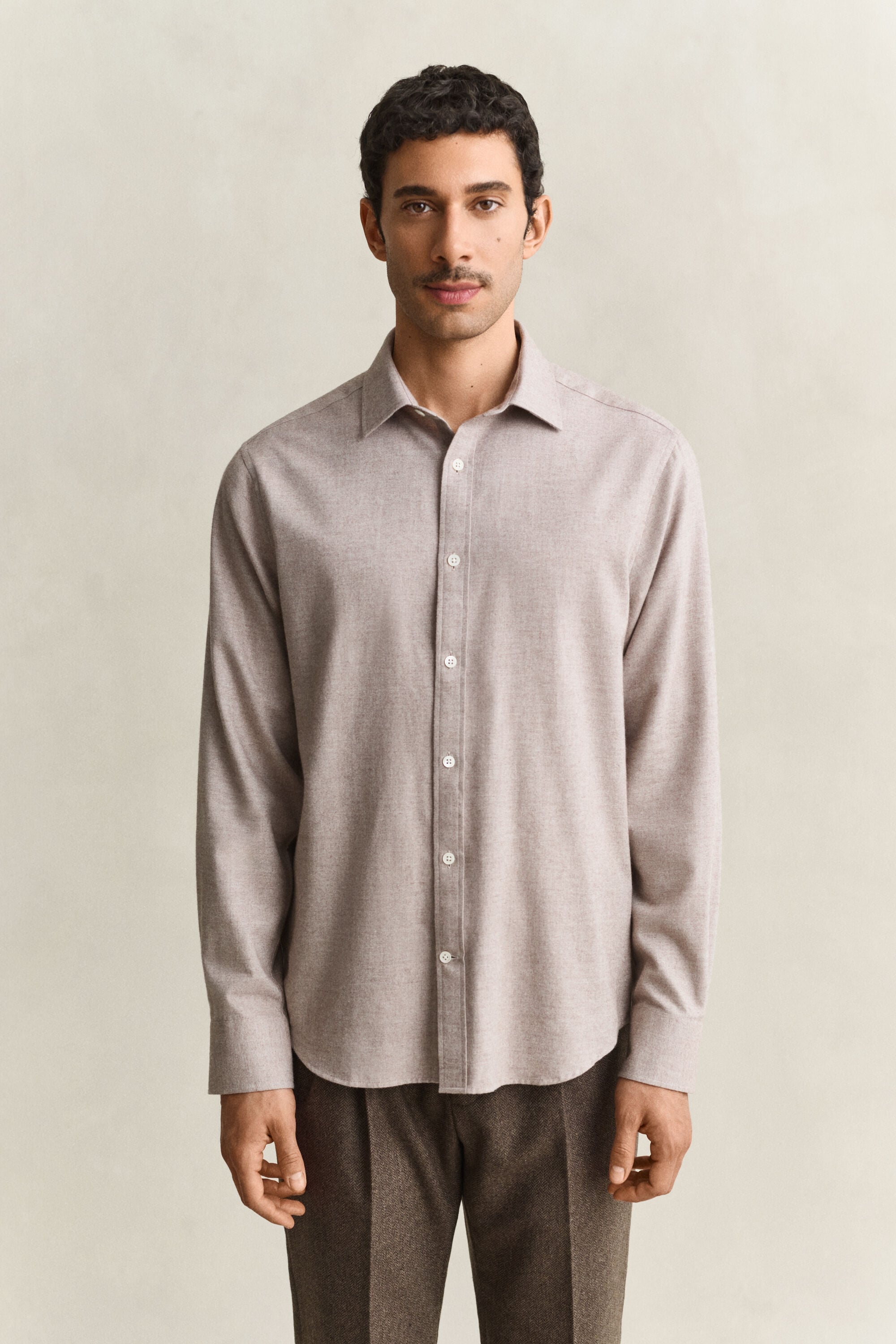 Camisa de franela jaspeada
