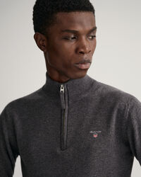 Jersey de lana de oveja muy fina con media cremallera