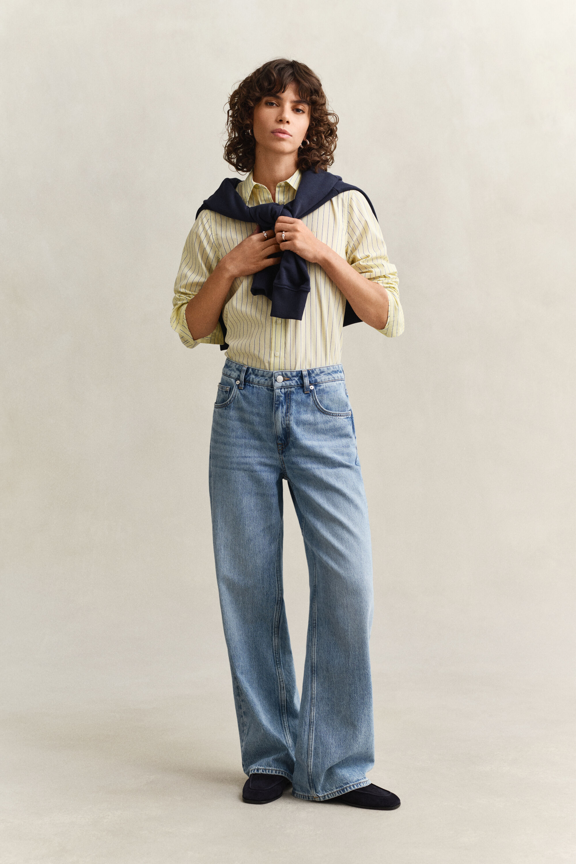 Camisa Regular Fit clásica de popelina a rayas