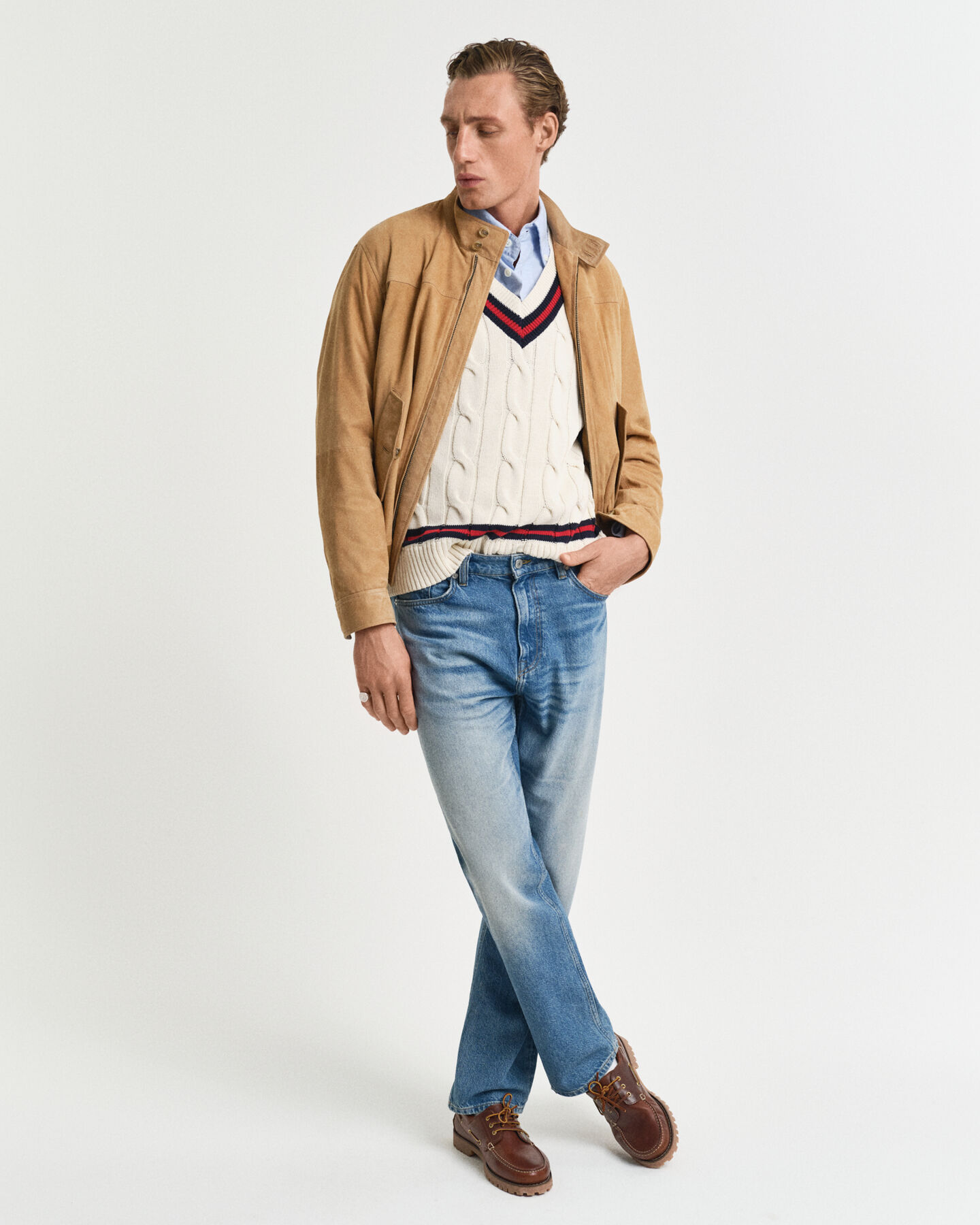 Cazadora Harrington de ante