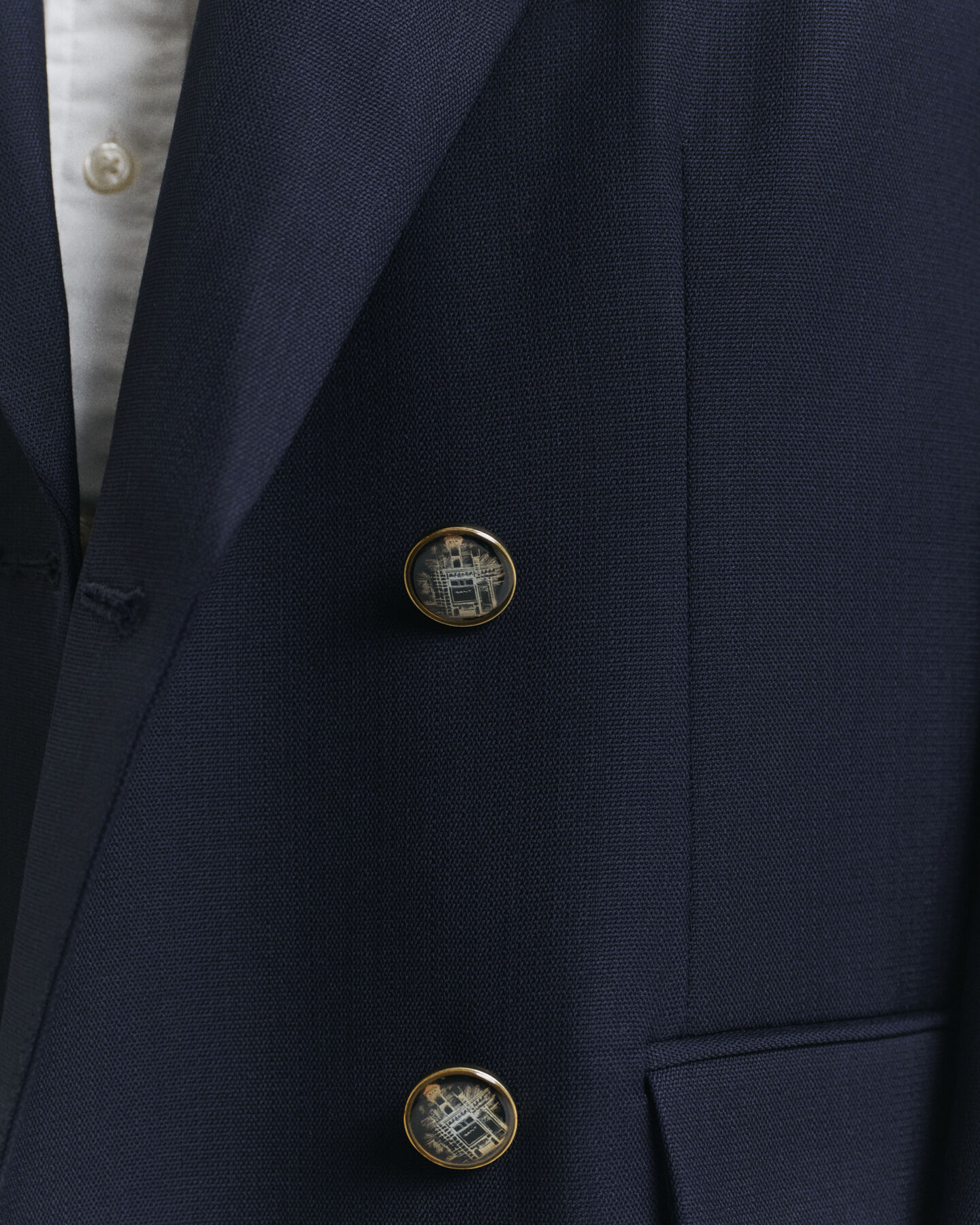 Americana extragrande de lana Hopsack