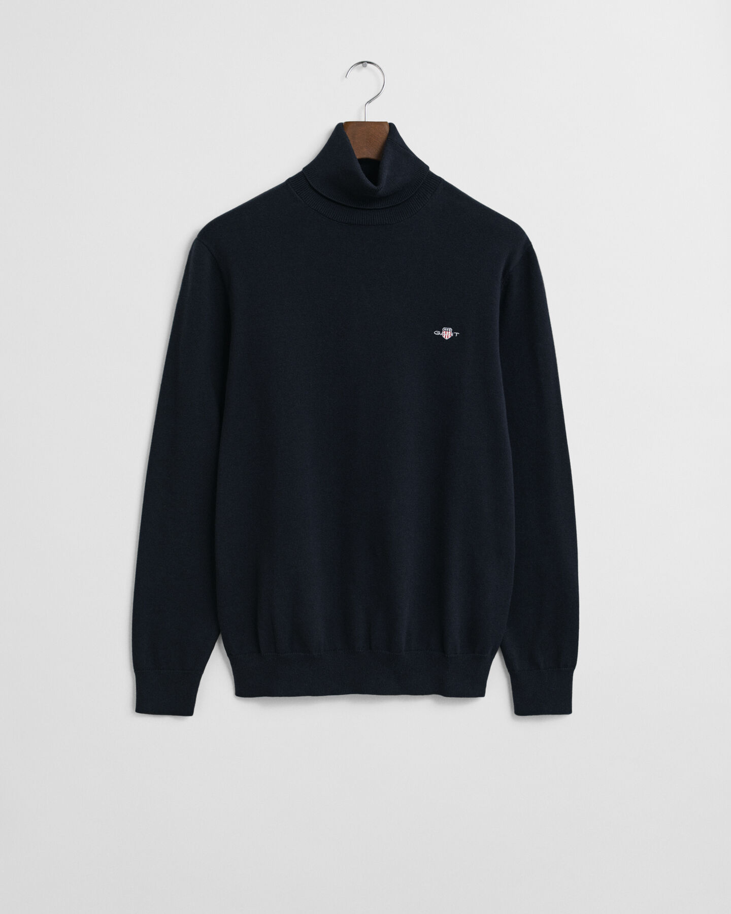 Jersey clásico de algodón con cuello de cisne