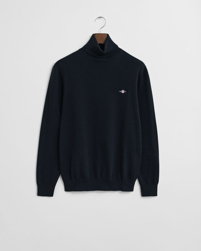 Jersey clásico de algodón con cuello de cisne