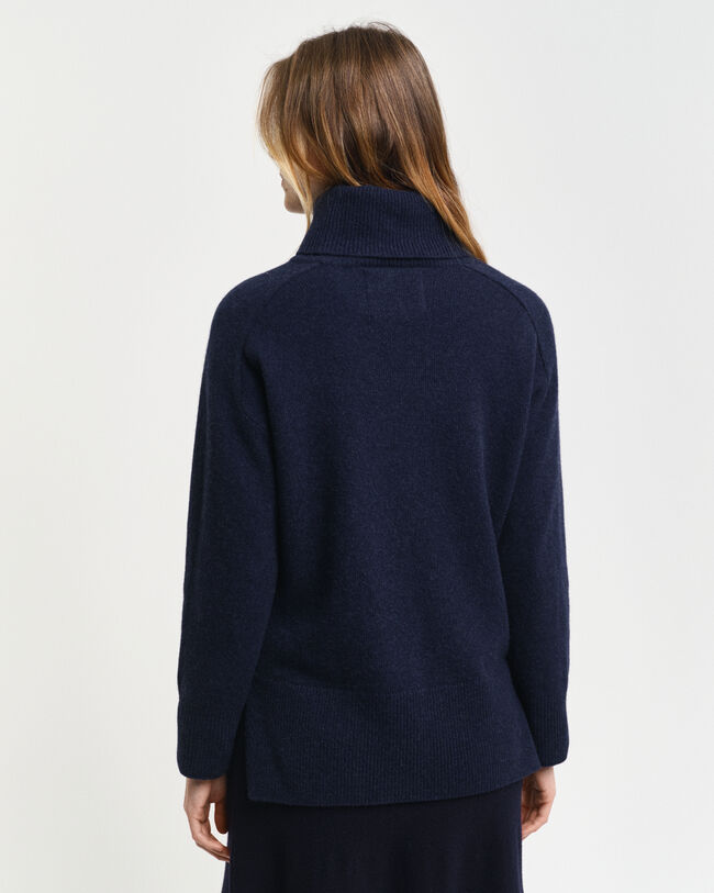 Jersey de cuello de cisne con detalle de espiga