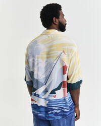Camisa Relaxed Fit Sailing Scene de manga corta