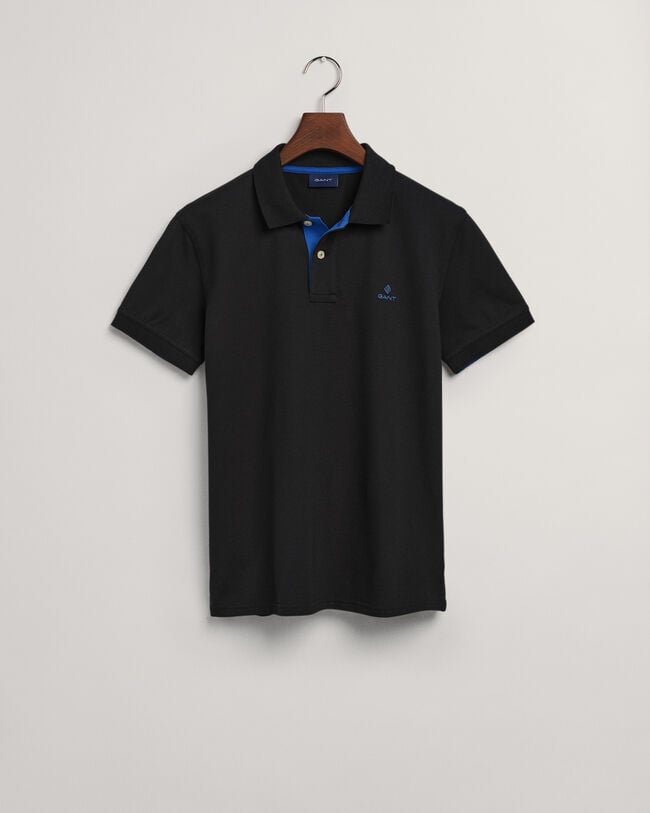 Rugger de piqué con cuello en contraste