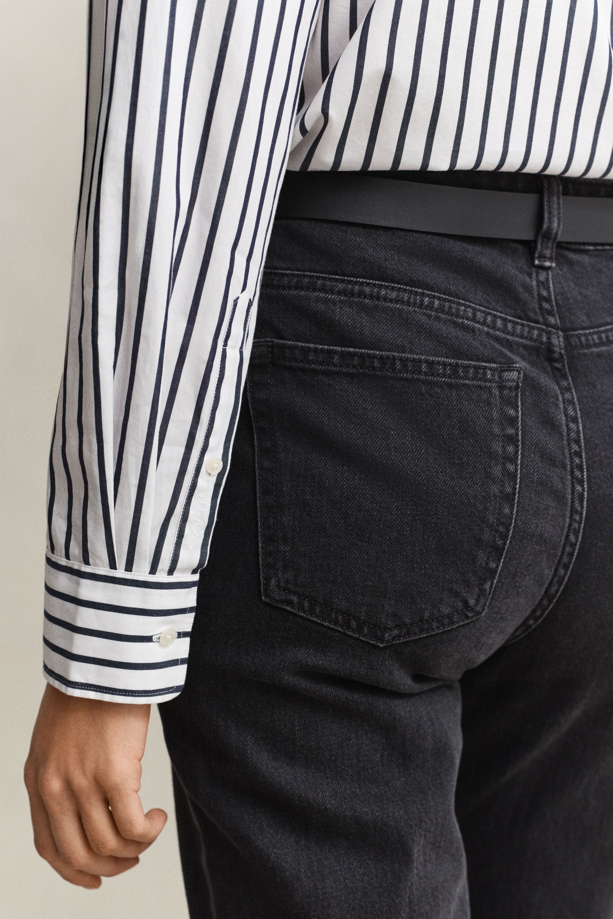 Camisa Relaxed Fit clásica de popelina a rayas