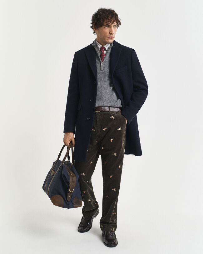 Abrigo de lana clásico