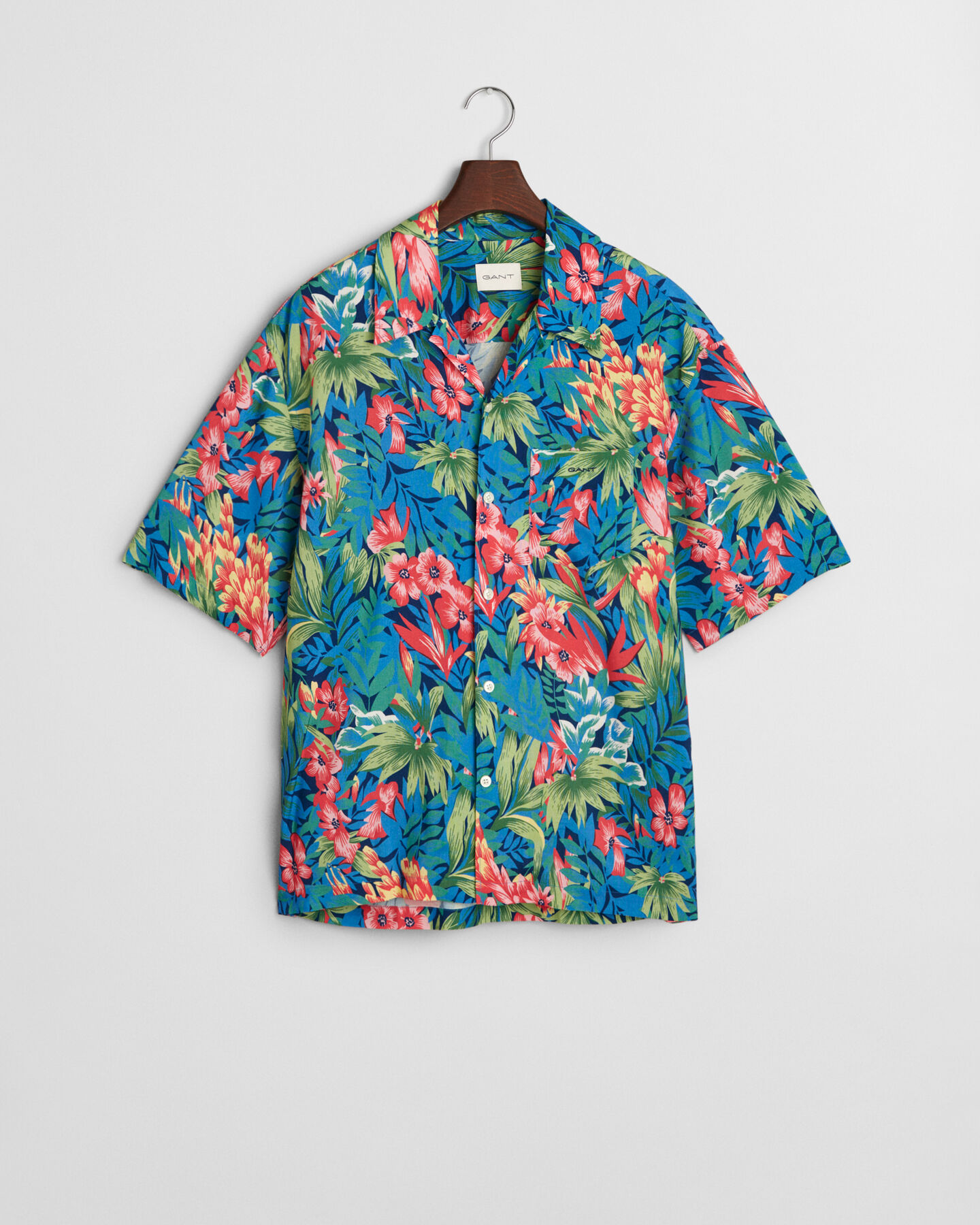 Camisa de manga corta Relaxed Fit con estampado tropical
