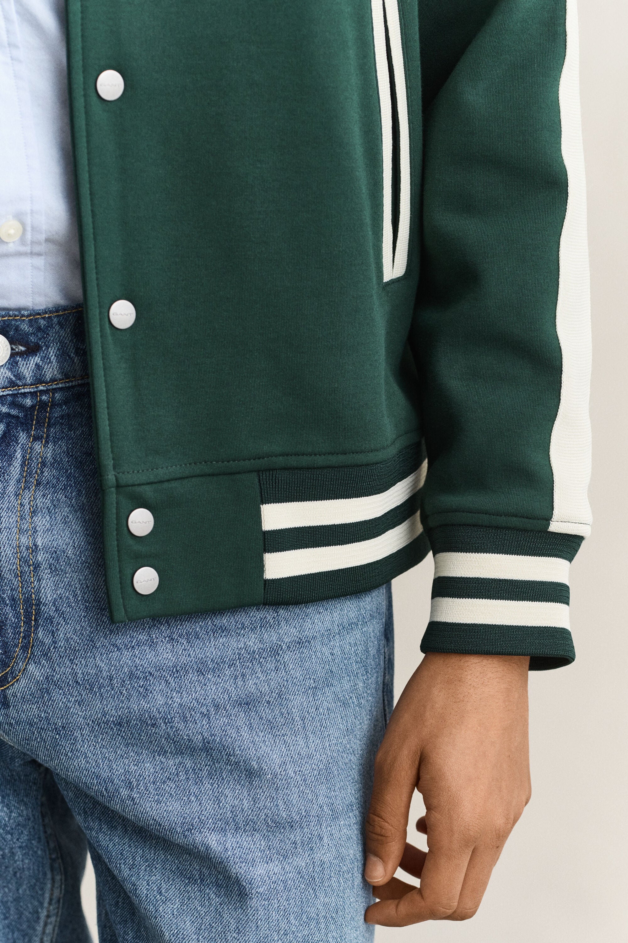 Chaqueta abotonada de interlock
