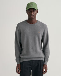 Jersey de cuello redondo y algod&oacute;n Texture