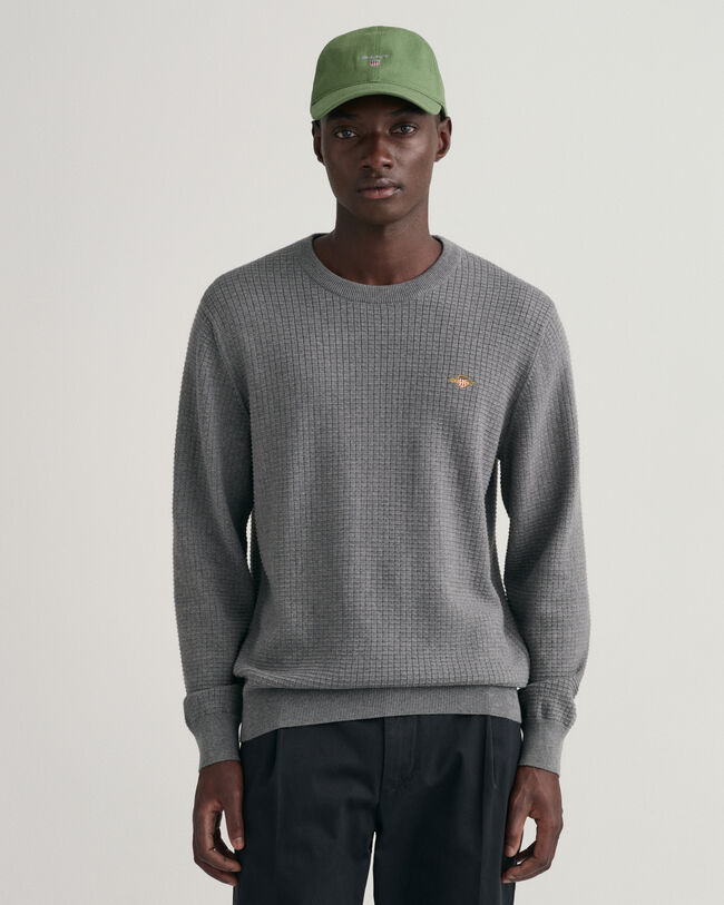 Jersey de cuello redondo y algod&oacute;n Texture