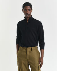 Jersey de lana merino extrafina con media cremallera