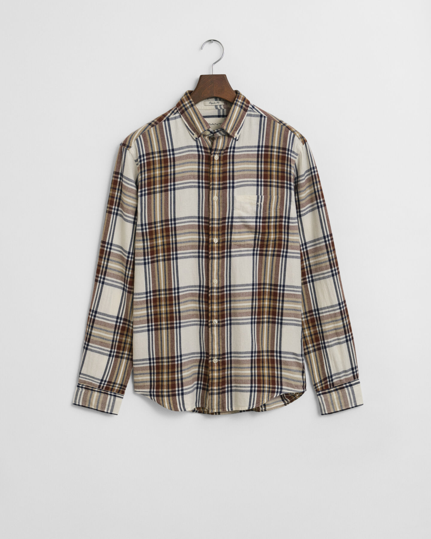 Camisa Regular Fit de franela Windblown a cuadros