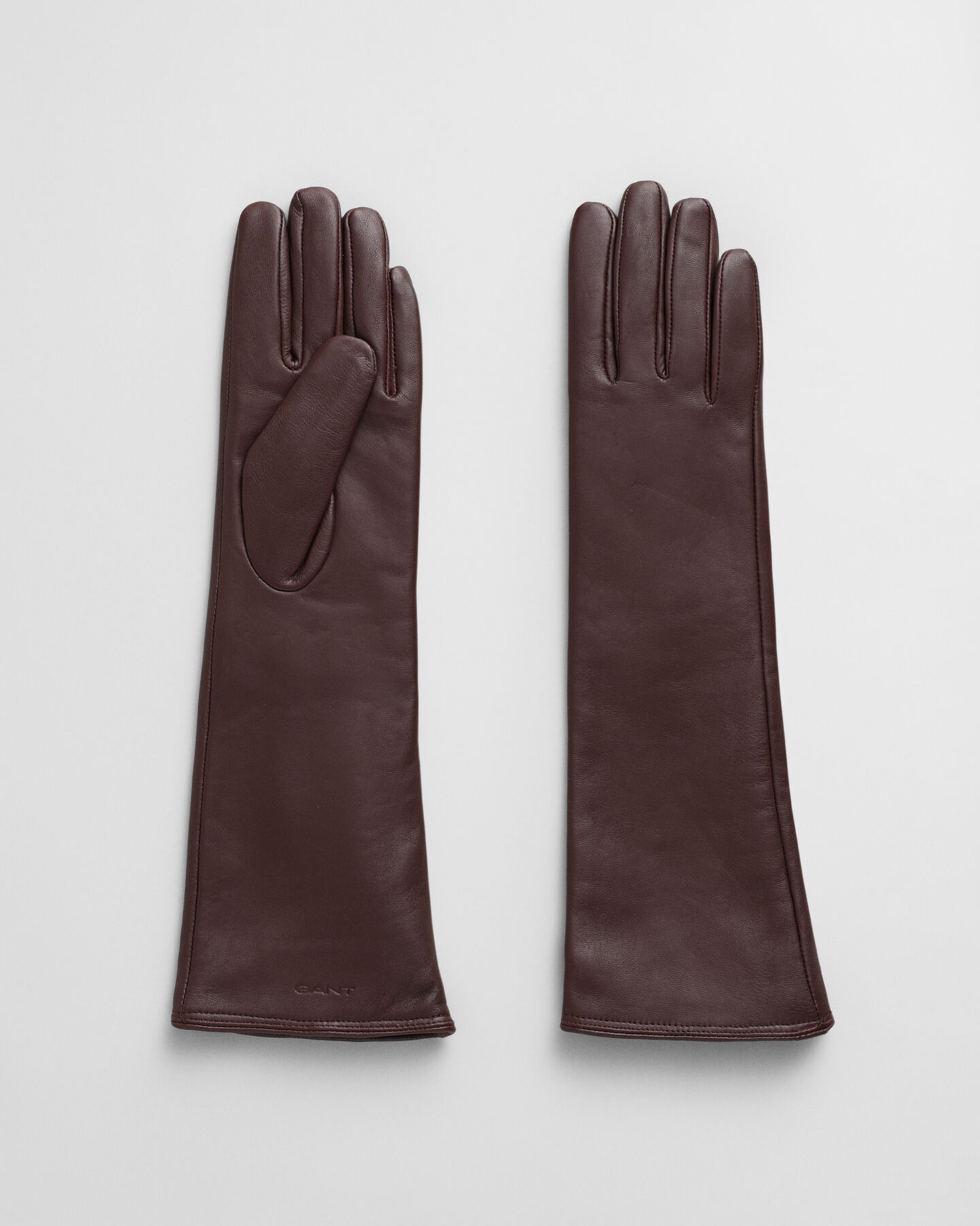 Guantes largos de piel