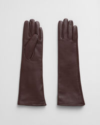 Guantes largos de piel
