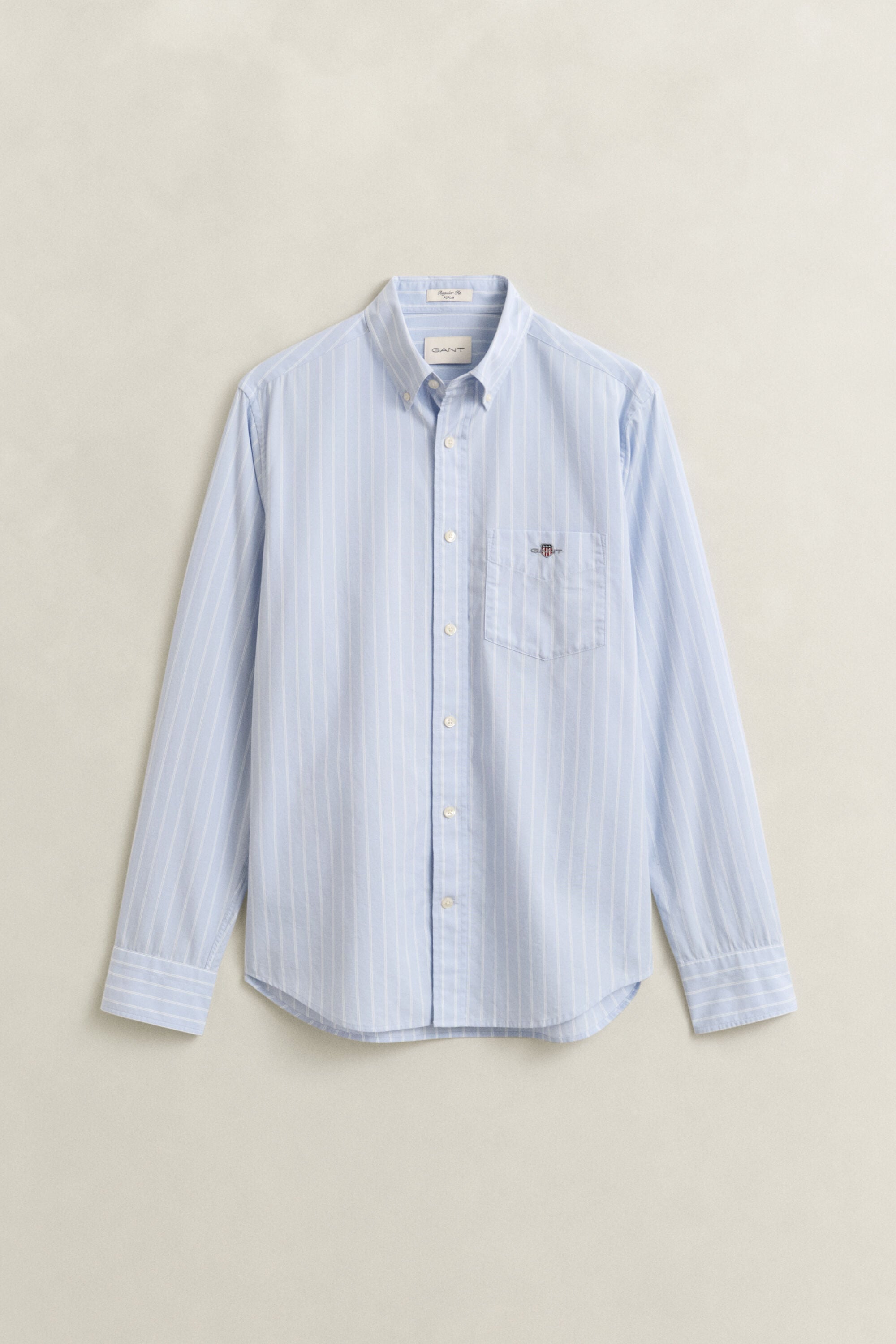 Camisa clásica de popelina a rayas