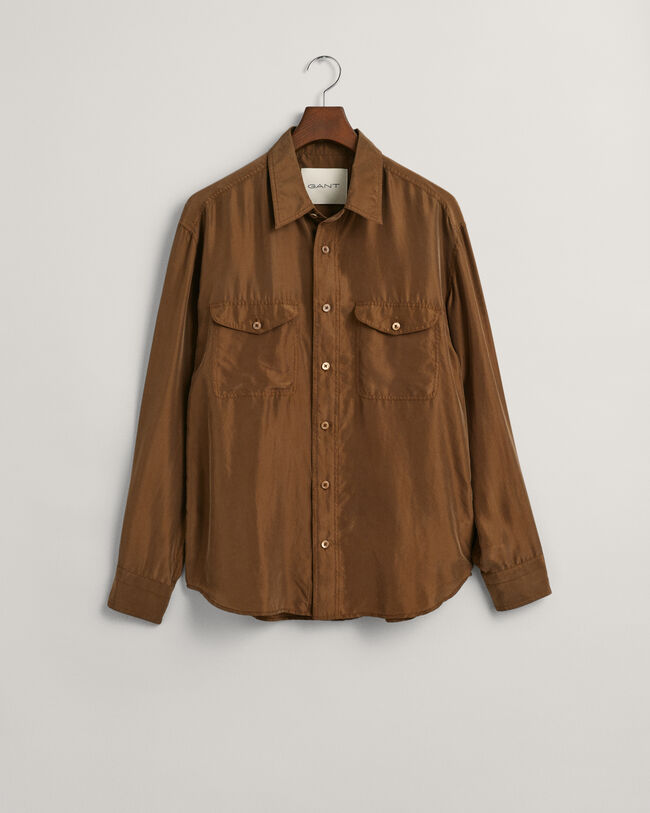 Camisa Relaxed Fit de seda