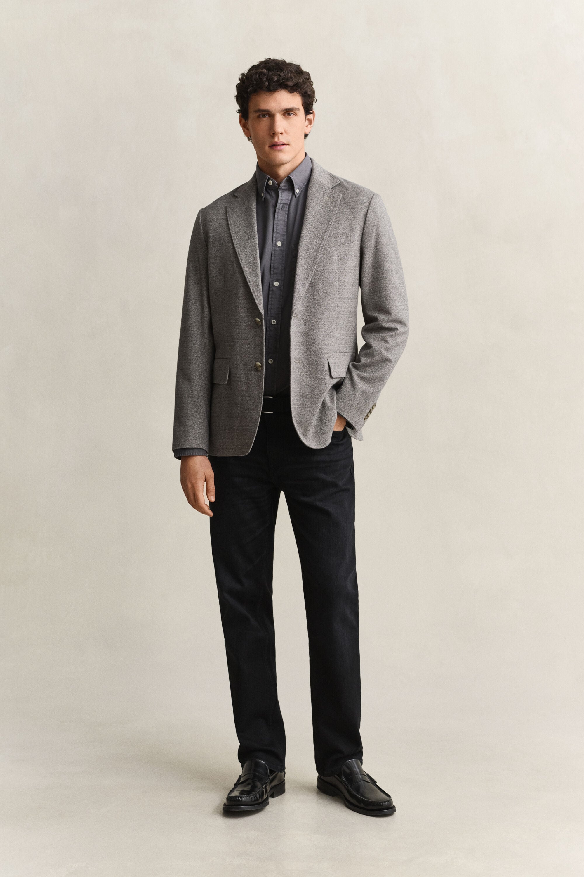 Camisa Regular Fit de sarga