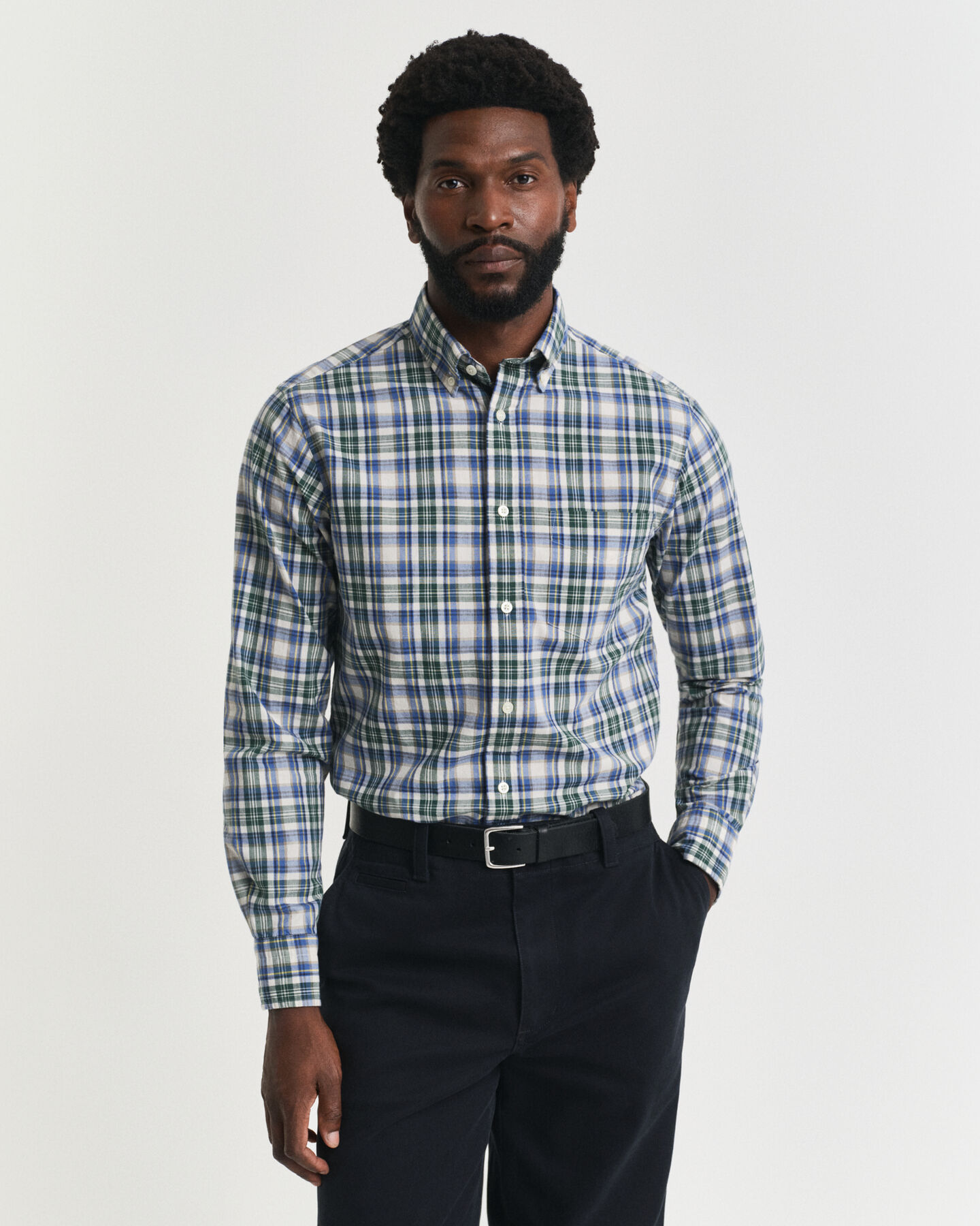 Camisa Regular Fit de popelina Archive a cuadros