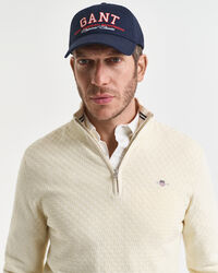 Jersey con media cremallera y microtextura