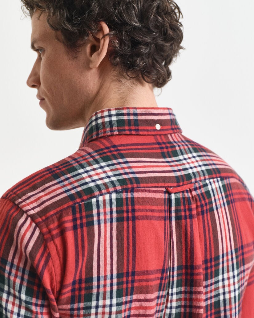 Camisa Regular Fit de franela Windblown a cuadros
