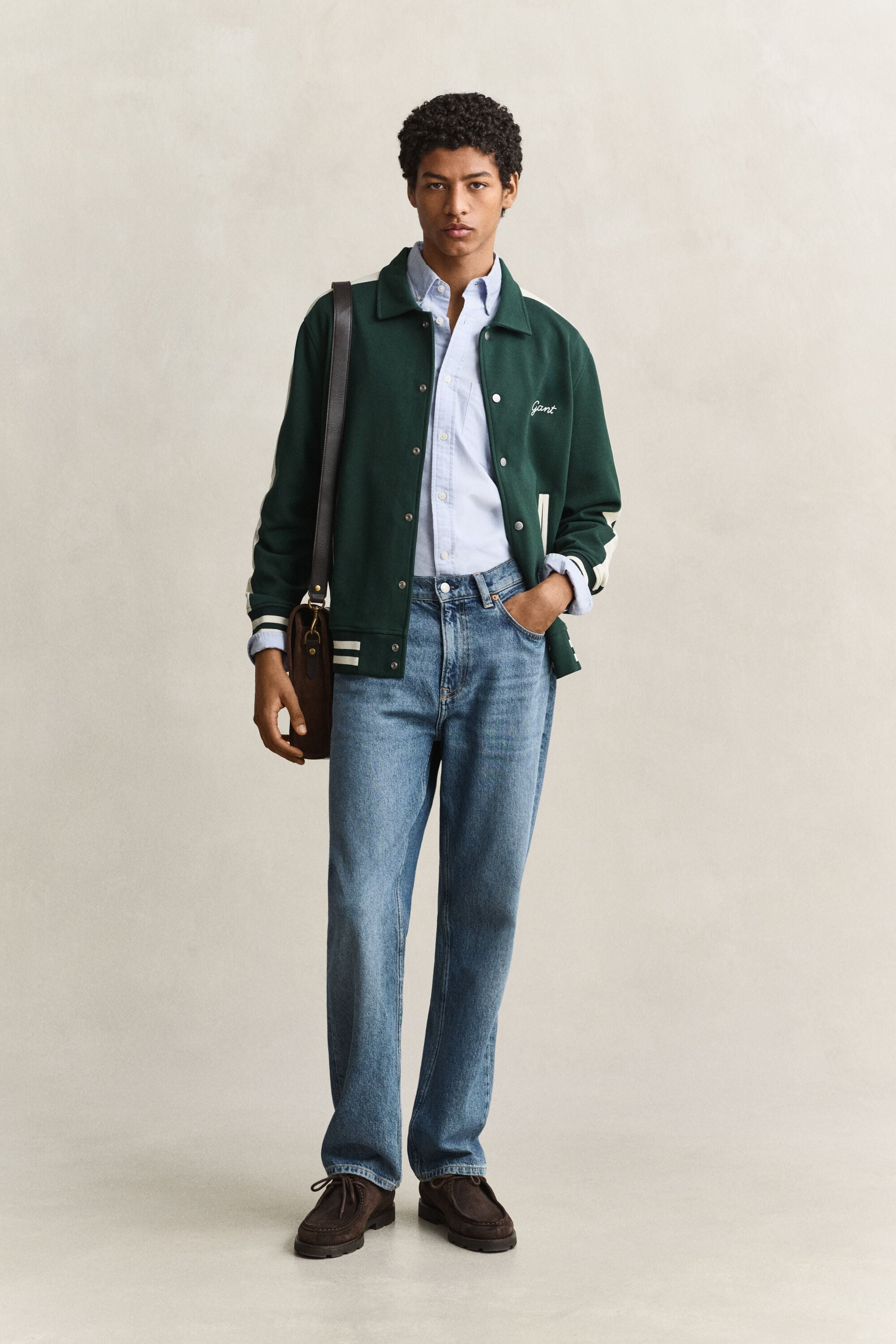 Chaqueta abotonada de interlock