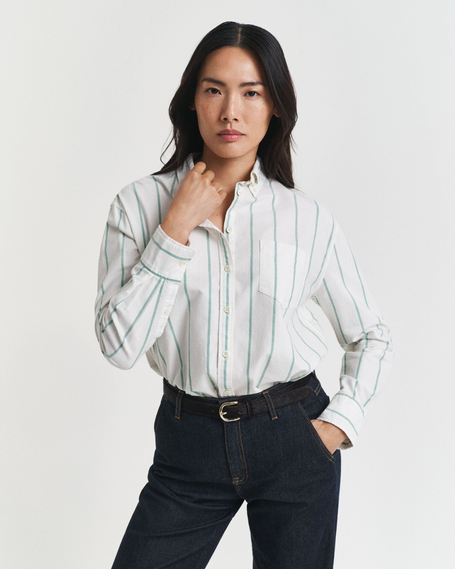 Camisa Oxford clásica de rayas Relaxed Fit