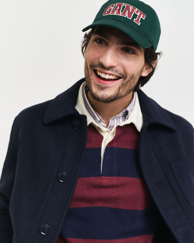 Rugger de rayas en lana de oveja extrafina